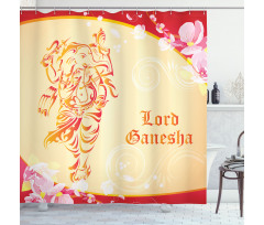 Elephant Pink Blossoms Shower Curtain
