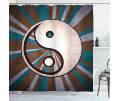 Grungy Retro Hippie Shower Curtain