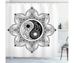 Boho Mandala Sign Shower Curtain