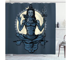Yoga Lotus Asian Tiger Shower Curtain