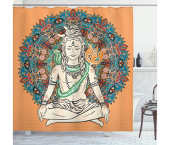 Asian Ancient Bohemian Design Shower Curtain