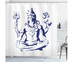 Sacred Ritual Lotus Pose Shower Curtain