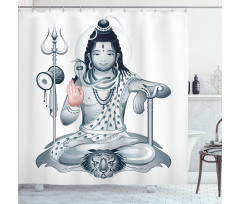 Supreme Figure Meditation Shower Curtain