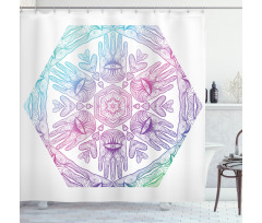 Evil Eye Bohemian Ombre Shower Curtain