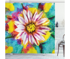 Petal Floral Print Art Shower Curtain