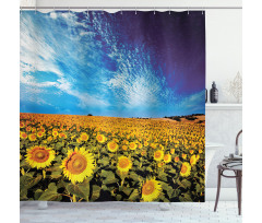Sunflower Garden Nature Shower Curtain