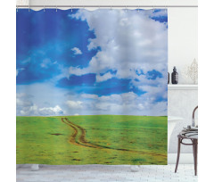 Path in Meadow Rural Shower Curtain