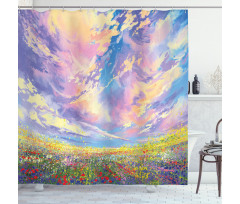 Surreal Dreamy Sky Shower Curtain