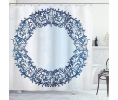 Floral Circle Shower Curtain