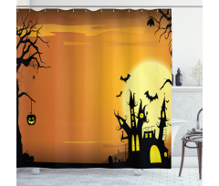 Haunted House Shower Curtain