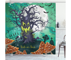 Spooky Tree Shower Curtain