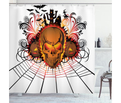 Skull Witch Shower Curtain