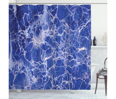 Cracked Marble Pattern Shower Curtain