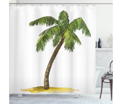 Cartoon Palm Trees Shower Curtain