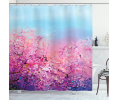 Cherry Spring Theme Shower Curtain