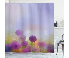 Onion Flowers Pastel Shower Curtain