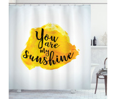Yellow Grey Romantic Shower Curtain