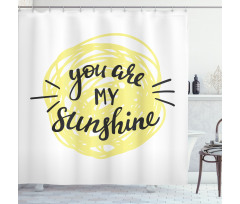 Hand Drawn Sun Romance Shower Curtain