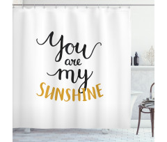 Romantic Words Love Shower Curtain