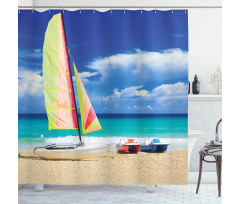 Ocean Sailing Exotic Shower Curtain