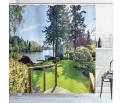 Backyard Garden Spring Shower Curtain