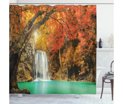 Autumn Nature Forest Shower Curtain