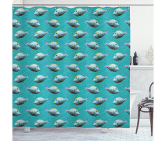 Fish Nautical Animal Art Shower Curtain