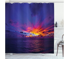 Dream Sunset Magenta Shower Curtain