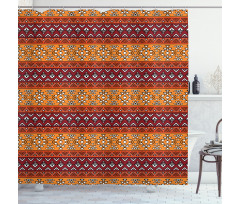 Retro Motifs Shower Curtain