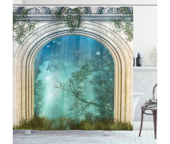 Fairytale Door Stars Shower Curtain