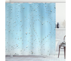 Heart from Droplets Rain Shower Curtain