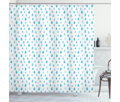 Watercolor Raindrops Shower Curtain