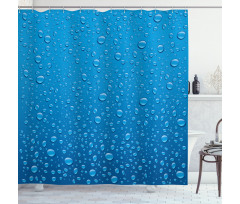 Water Drops Aquatic Rain Shower Curtain