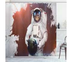 Astronaut Funny Design Shower Curtain