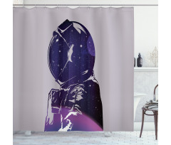 Astronaut Space Outer Shower Curtain