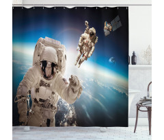 NASA Astronaut Space Shower Curtain
