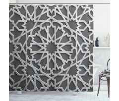 Moroccan Star Flowers Shower Curtain