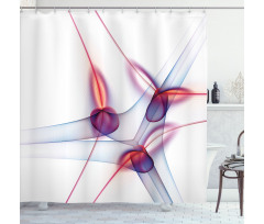 Modern Wavy Patterns Art Shower Curtain