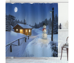 Rustic Wood Cottage Shower Curtain