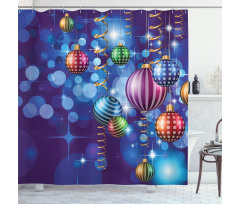 Happy New Year Party Shower Curtain