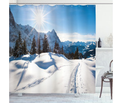 Mountain Pine Trees Shower Curtain