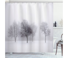 Misty Winter Scenery Shower Curtain