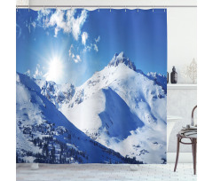 Sunrise at Mountain Shower Curtain