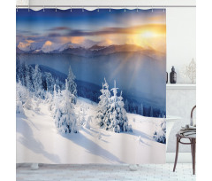 Tops Dramatic Sky Alpine Shower Curtain