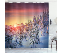 Sunrise at Wintertime Shower Curtain