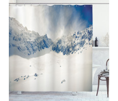 Nature Mountain Snowy Shower Curtain