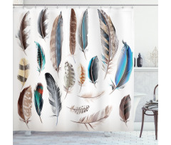 Bird Body Feathers Set Shower Curtain
