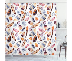 Peacock Feathers Design Shower Curtain