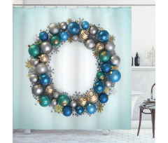New Years Ornament Shower Curtain