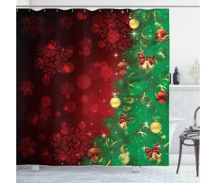 Jingle Bells Trees Shower Curtain
